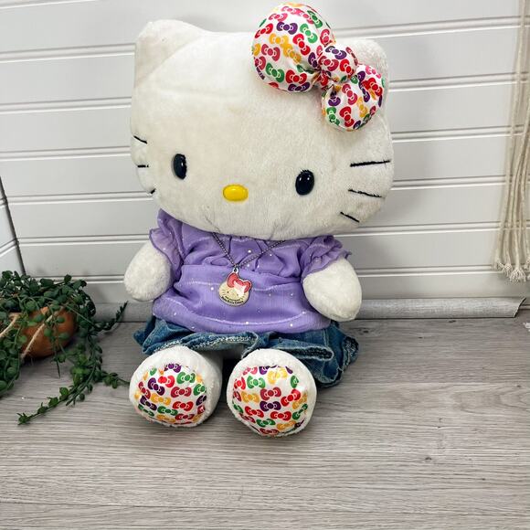 Build A Bear Sanrio Hello Kitty 35th Anniversary Plush Necklace Bow Clothes Shoe - Picture 5 of 16
